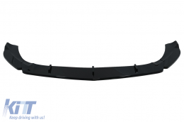 Front Bumper Spoiler Lip suitable for Mercedes A-Class W177 V177 Sport-Line / A35 (2018-Up) Piano Black