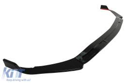 Front Bumper Spoiler Lip suitable for Mercedes C-Class W206 S206 Sport Line (2021-Up) Piano Black-image-6098820