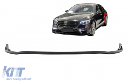 image-35-Front Bumper Spoiler Lip suitable for Mercedes S-Class W223 Limousine Sport Line (2020-up) Piano Black