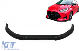Front Bumper Spoiler Lip suitable for Toyota Yaris MK4 XP210 (2020-up) Piano Black-image-6093162
