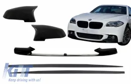 image-62-Front Bumper Spoiler Lip with Mirror Covers and Side Skirts Add-on Lip Extensions suitable for BMW 5 Series F10 F11 Sedan Touring (2015-2017) M-Performance Design