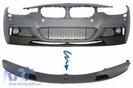 Front Bumper Spoiler Splitter suitable for BMW 3 Series F30 F31 (2011-up) M-Performance Carbon Film Coating - FBSBMF30MPCF