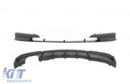 image-29-Front Bumper Spoiler Splitter with Rear Diffuser suitable for BMW 3 Series F30 F31 (2011-up) M-Performance Design Carbon Film Coating