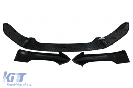 Front Bumper Spoiler suitable for BMW 1 Series F20 F21 (2011-2014) 2 Series F22 F23 (2014-up) Carbon look-image-6102917