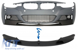 Front Bumper Spoiler suitable for BMW 3 Series F30 F31 (2011-up) Sedan Touring M-Performance Design