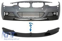 image-78-Front Bumper Spoiler suitable for BMW 3 Series F30 F31 (2011-up) Sedan Touring M-Performance Design