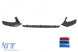 image-52-Front Bumper Spoiler suitable for BMW 5 Series G30 G31 Limousine Touring (2017-2019) M5 Design Carbon Look