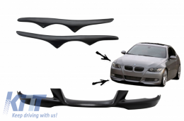 Front Bumper Spoiler with Headlights Eyebrows suitable for BMW 3 Series E92 E93 (2006-2009) Coupe Cabrio M-Tech Sport Design - COFBSBME92SHE