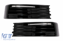 Front Bumper Spoiler with LED DRL Daytime Running Lights and Roof Spoiler suitable for VW Transporter T6 (2016-up) Sportline Design-image-6052803