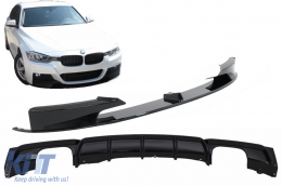 image-35-Front Bumper Spoiler with Rear Diffuser suitable for BMW 3 Series F30 F31 (2011-up) M Performance Design Brilliant Black Edition