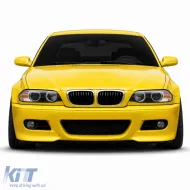Front bumper sport + ABE + clear fog lights for BMW E46 coupe convertible-image-6328228