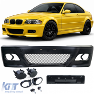 Front bumper sport + ABE + fog lights smoke for BMW E46 coupe convertible