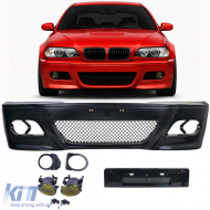 Front bumper sport + ABE + yellow fog lights for BMW E46 sedan touring