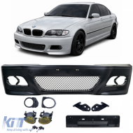 Front bumper sport + ABE + yellow fog lights for BMW E46 Sedan Touring LCI