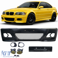Front bumper sport + ABE + yellow fog lights for BMW E46 coupe convertible
