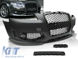 FRONT BUMPER SPORT BLACK fits AUDI A3 06.05-04.08-image-6267361