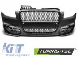 FRONT BUMPER SPORT BLACK PDC fits AUDI A4 04-08-image-6267350