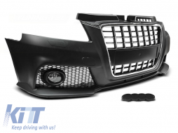 FRONT BUMPER SPORT CHROME BLACK fits AUDI A3 08-12-image-6267228