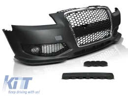 FRONT BUMPER SPORT CHROME BLACK fits AUDI A3 06.05-04.08-image-6267306