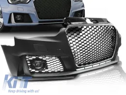 FRONT BUMPER SPORT CHROME BLACK fits AUDI A3 12-16-image-6268217