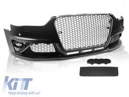 FRONT BUMPER SPORT CHROME BLACK PDC fits AUDI  A4 B8 12-15 - TTFBA6030131