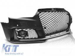 FRONT BUMPER SPORT GLOSSY BLACK PDC fits AUDI A3 12-16