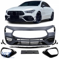 Front bumper sport look with trims suitable for Mercedes CLA C118 from 19