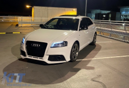 Front Bumper suitable for Audi A3 8P Facelift Sportback Hatchback Convertible (2009-2012) RS3 Design-image-6069838