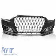 Front Bumper suitable for Audi A3 8V 11-16 Hatchback / Sportback RS3 Look With Grille Glossy Black-image-6312190