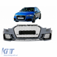 Front Bumper suitable for Audi A3 8V 16-18 Hatchback / Sportback Facelift RS3 Look