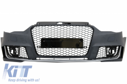 Front Bumper suitable for Audi A3 8V (2012-2015) Hatchback Sportback RS3 Brilliant Black Design - FBAUA38VRH