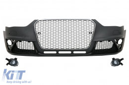 Front Bumper suitable for Audi A4 B8 Facelift (2012-2015) RS4 Design - FBAUA4B8FRSD