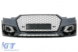 Front Bumper suitable for Audi A4 B9 8W Limousine Avant (2016-2018) Quattro RS4 Design