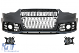 Front Bumper suitable for Audi A5 8T (2012-2016) Sport Design With Fog Lights - FBAUA58TFRST