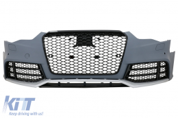 Front Bumper suitable for Audi A5 8T Facelift (2012-2016) RS5 Design with Honeycomb Grilles-image-6077774