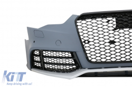 Front Bumper suitable for Audi A5 8T Facelift (2012-2016) RS5 Design with Honeycomb Grilles-image-6077775