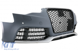Front Bumper suitable for Audi A5 8T Facelift (2012-2016) RS5 Design with Honeycomb Grilles-image-6077776