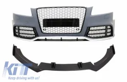image-52-Front Bumper suitable for Audi A5 8T Pre Facelift (2007-2011) with Bumper Spoiler Lip RS5 Design Real Carbon