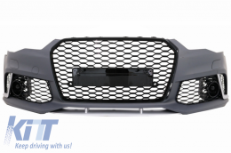 Front Bumper suitable for Audi A6 C7 4G Facelift (2015-2018) RS6 Design With Grille