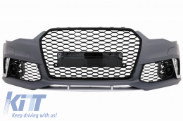 Front Bumper suitable for Audi A6 C7 4G (2011-2015) RS6 Design With Grille - FBAUA64GRSWOG