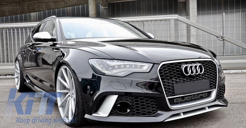 Front Bumper suitable for Audi A6 C7 4G (2011-2015) RS6 Design With Grille  