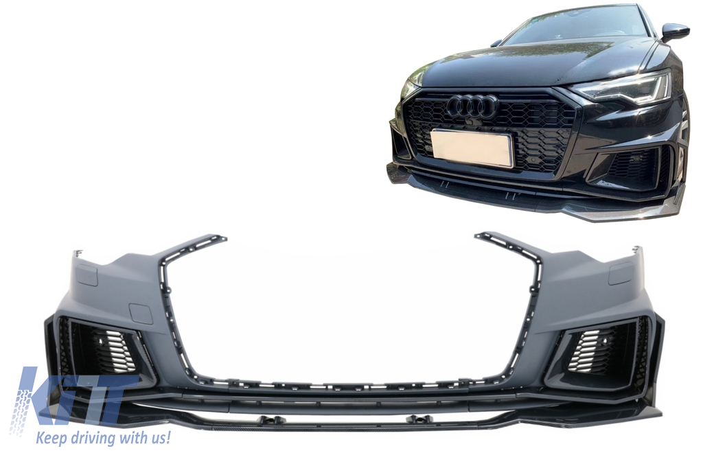 Front Bumper suitable for Audi A6 C8 4K (2018-2020) RS6 Design 
