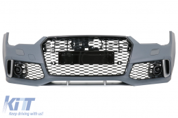 Front Bumper suitable for Audi A7 4G Facelift (2015-2018) RS7 Design With Grille - FBAUA74GFRSWOG