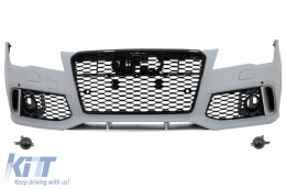 Front Bumper suitable for Audi A7 4G Pre-Facelift (2010-2014) RS7 Design With Grille - FBAUA74GRSWOGDDS