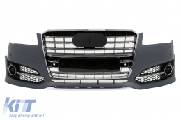 Front Bumper suitable for Audi A8 D4 Facelift D4.5 (2014-2017) S8 Design - FBAUA8D4S8FL