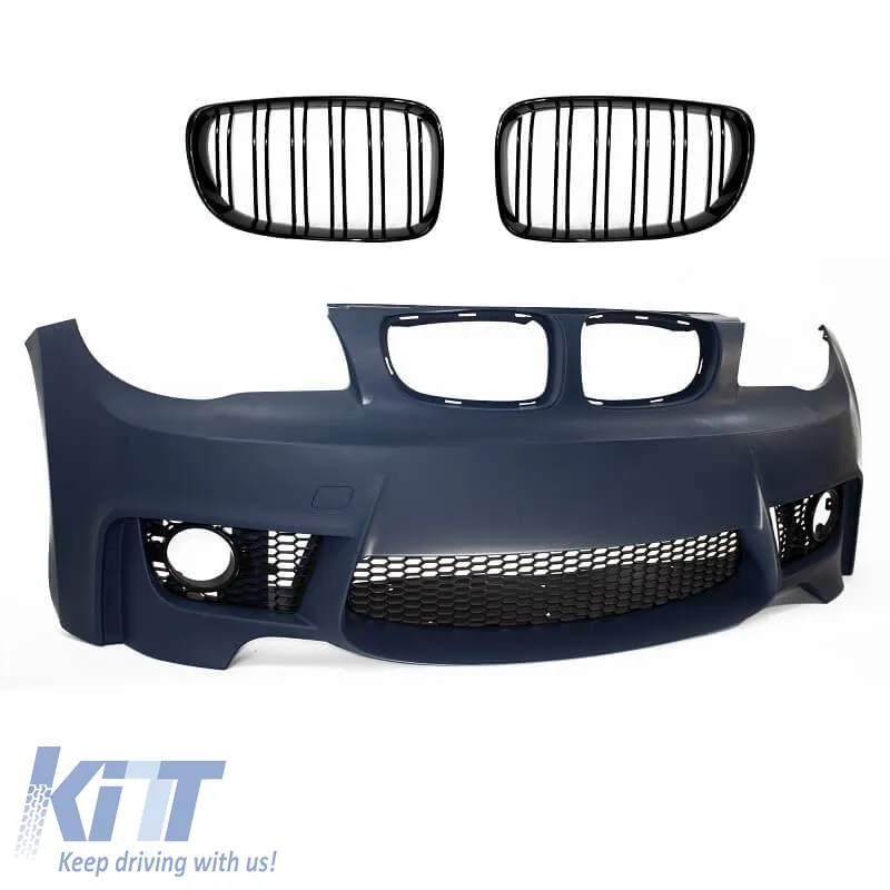 Front Bumper suitable for BMW 1 E81/82/87/88 04-11 1M Look With Grilles M4 Look Grilles
