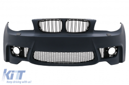 Front Bumper suitable for BMW 1 Series E81 E82 E87 E88 (2004-2011) 1M Design - FBBME87M1WHWOP