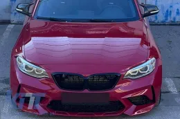 Front Bumper suitable for BMW 2 F22 Coupe F23 Cabrio (2014-2017) M2 Competition Look from ABS Plastic-image-6324662