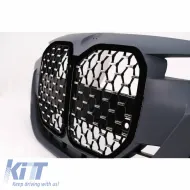 Front Bumper suitable for BMW 3 F30/F31 11-19 G20 / G80 M Look Black/ Chrome-image-6318071