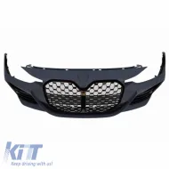 Front Bumper suitable for BMW 3 F30/F31 11-19 G20 / G80 M Look Black/ Chrome-image-6318900